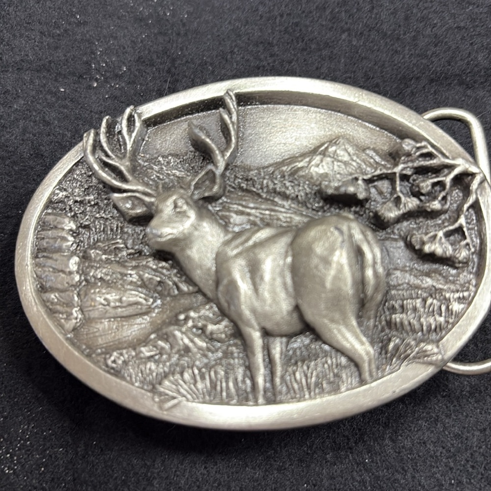 vintage Pewter belt buckle made by Bergamot Brass Works in 1984. - Picture 3 of 8